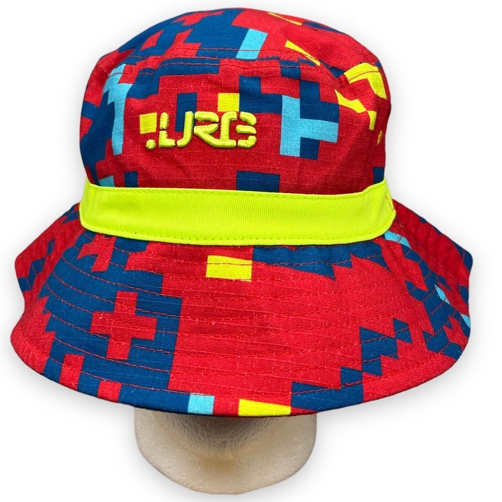 LRG Bucket‎ Hat One Size Red Camo Glitch World Lifted Research Group Digital